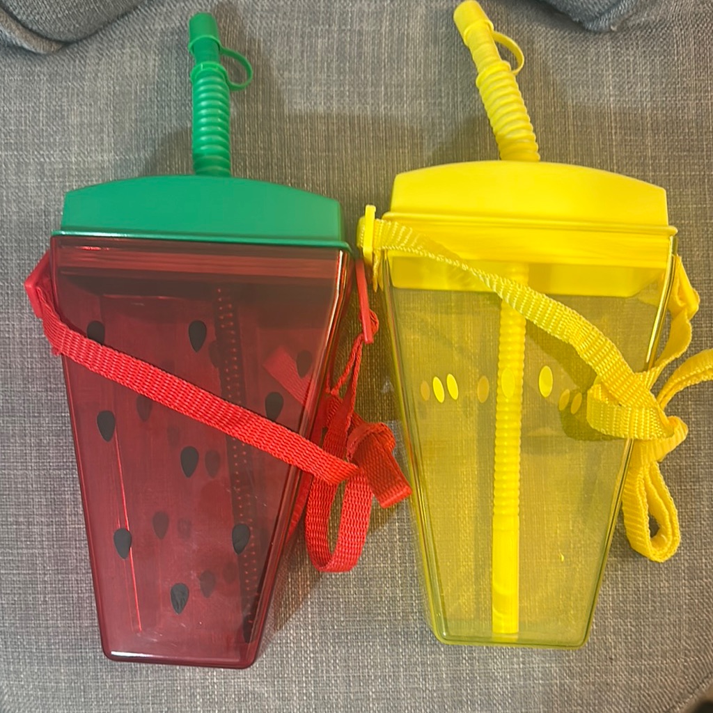 Red And Yellow Watermelon Drink Holders Nwot